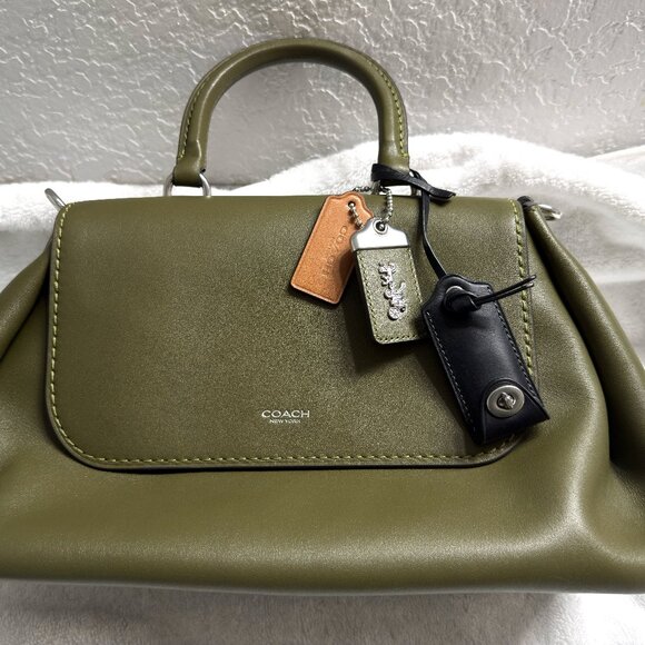 COACH SLOUCHY ROGUE TOP HANDLE BAG OLIVE - VERY RARE - Picture 2 of 16